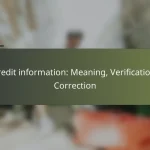 Credit information: Meaning, Verification, Correction